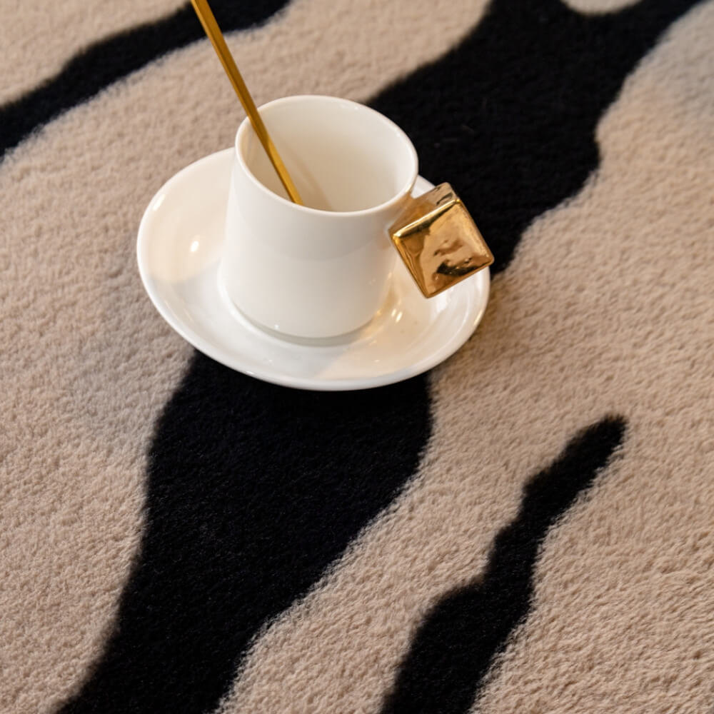 Luxurious Zebra-Print Plush Sofa Protector Cover - Stylish Fluffy Furniture Mat for Couch Protection