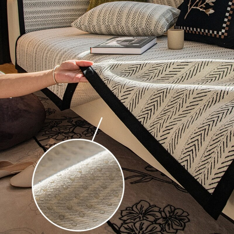 Modern Chenille Fabric Furniture Protector, Anti-Scratch Non-Slip Sofa Cover