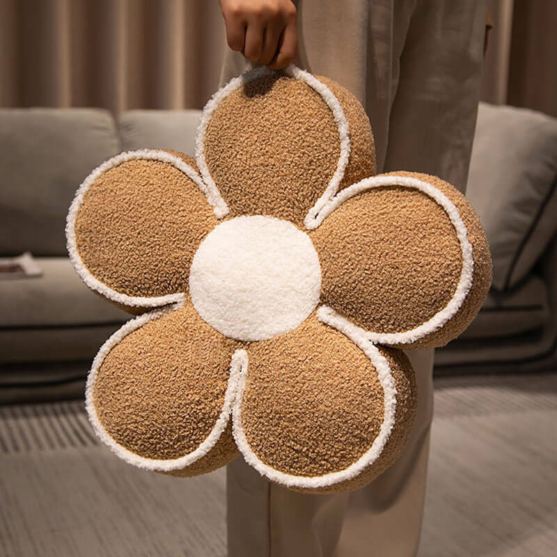 Plush Flower Decorative Sofa Throw Pillow
