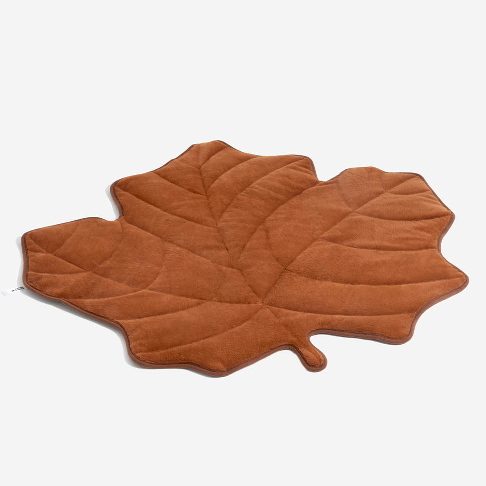 Leaf-Shaped Plush Washable Dog Mat, The Leaf Collector