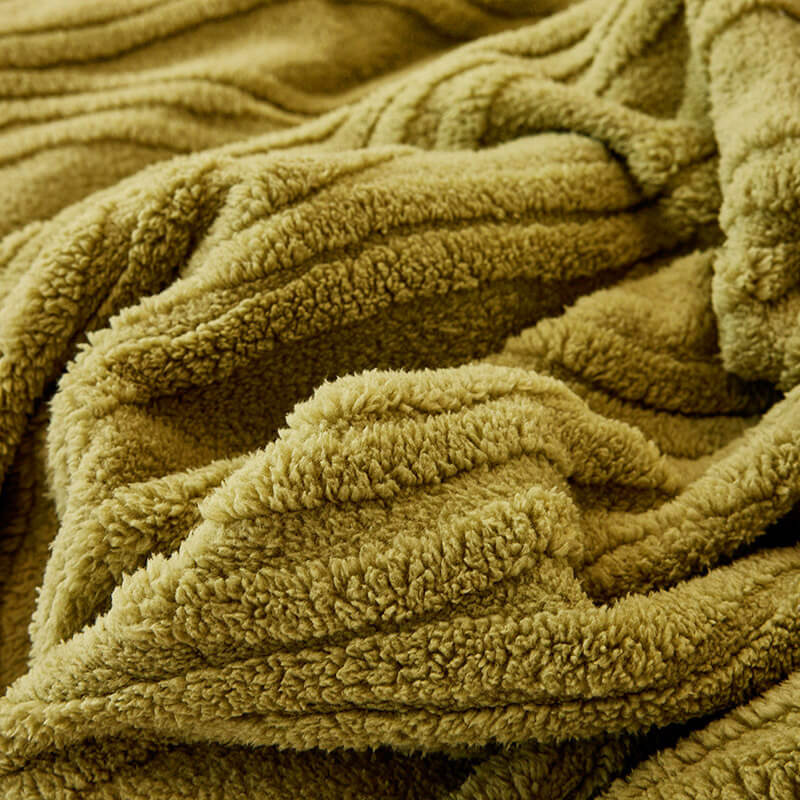 Plush Striped Sofa Protector Cover - Warm Full Coverage Furniture Mat for Couch Protection