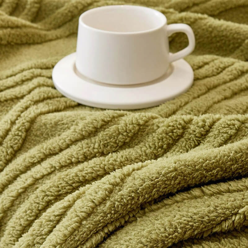 Plush Striped Sofa Protector Cover - Warm Full Coverage Furniture Mat for Couch Protection