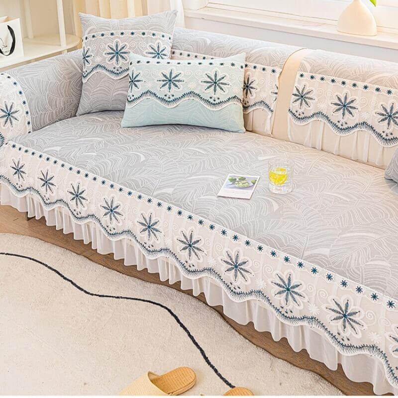 Fresh Summer Ice Silk Non-Slip Sofa Cover Cloth Towel