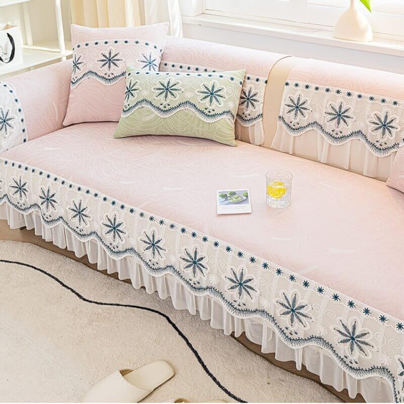 Fresh Summer Ice Silk Non-Slip Sofa Cover Cloth Towel