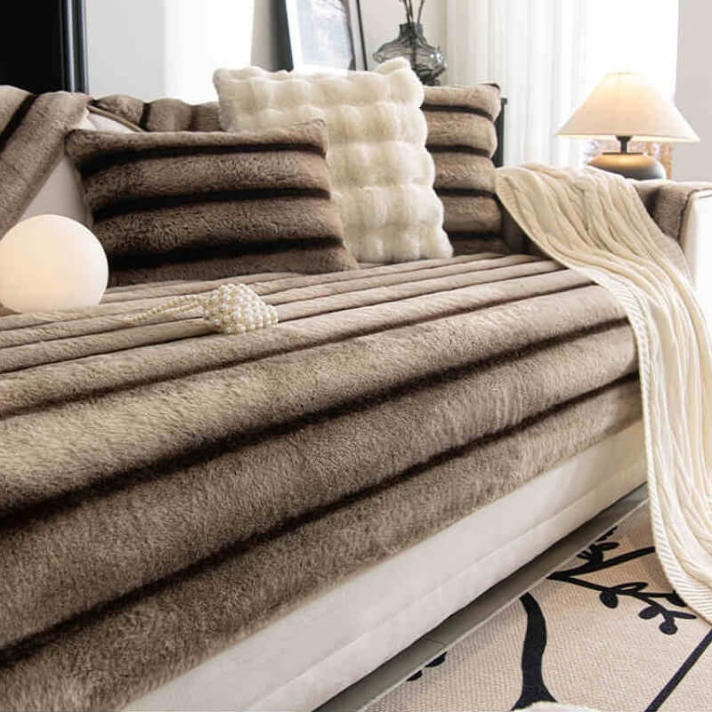 Imitation Sable Plush Sofa Cushion