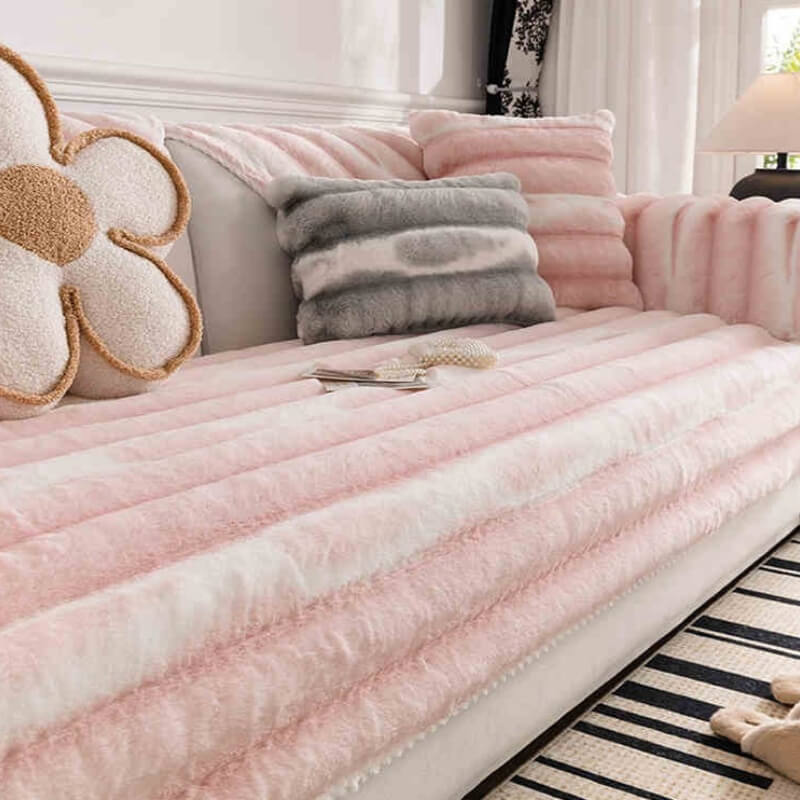 Imitation Sable Plush Sofa Cushion