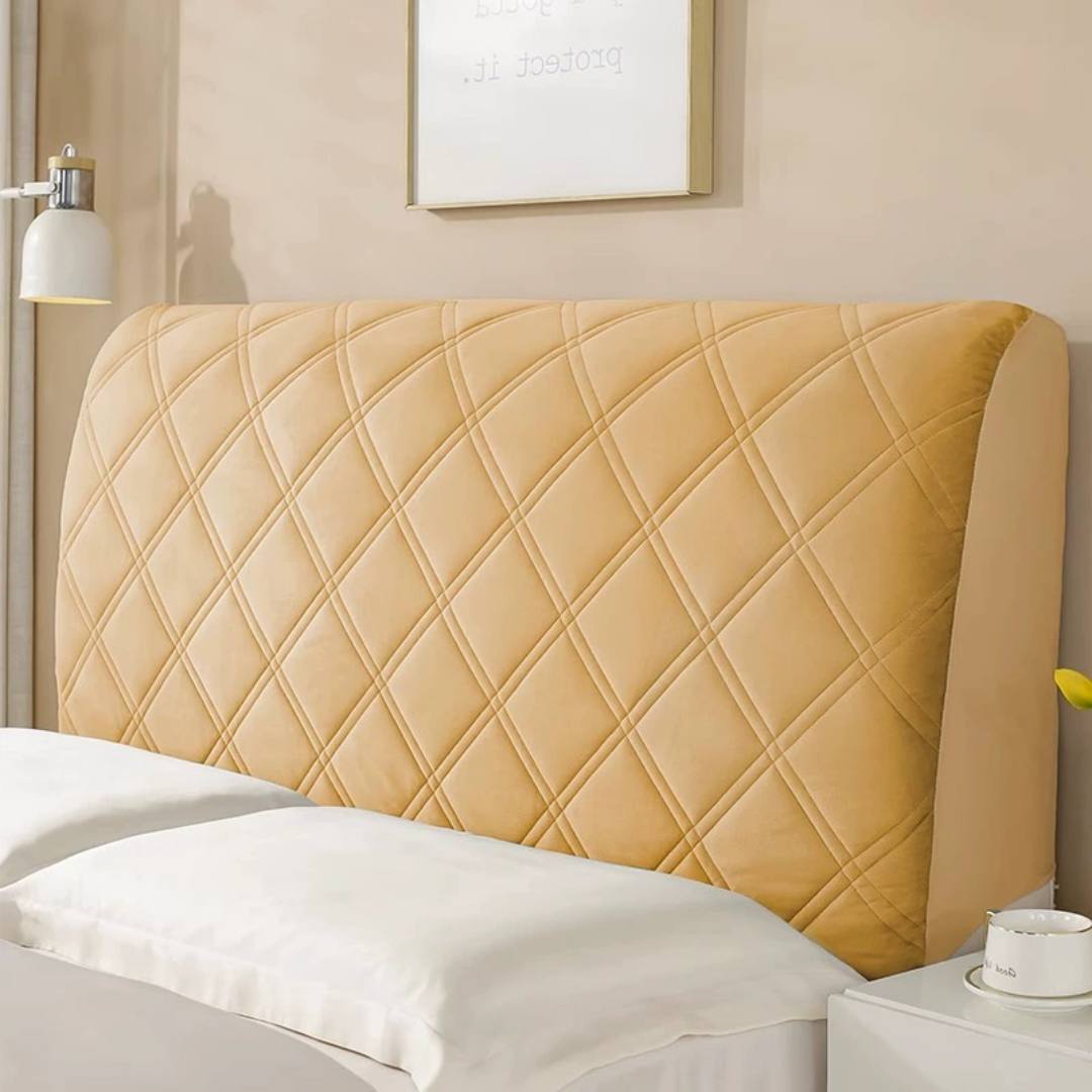 Sandwich Cotton Thickened Bed Head Cover - Soft Package All-Inclusive Universal Dust Protection for Wooden Bed Backrest