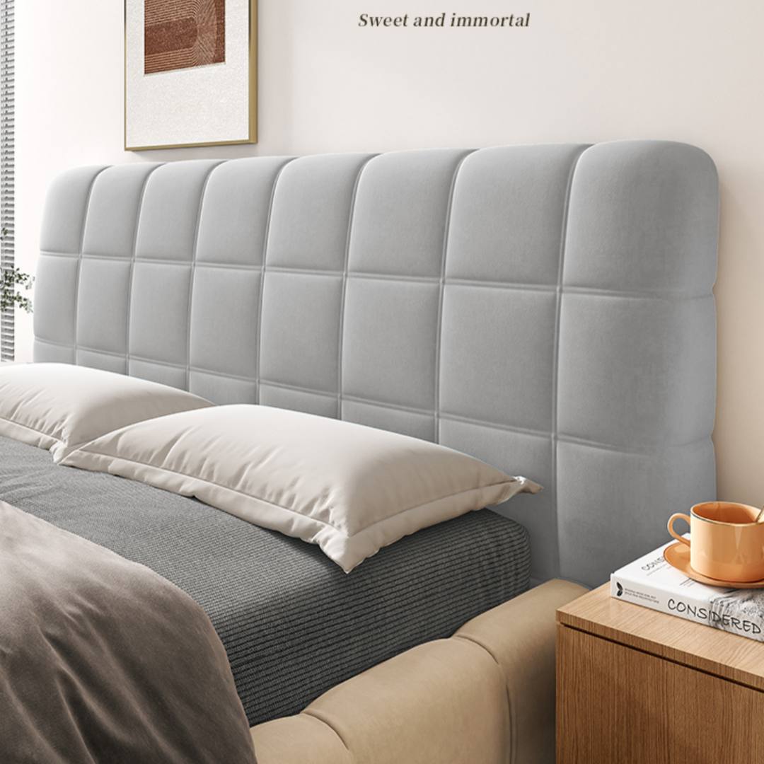 Thickened Laminated Cotton Bed Head Cover - Soft Package All-Inclusive Universal Dust Protection for Wooden Bed Backrest