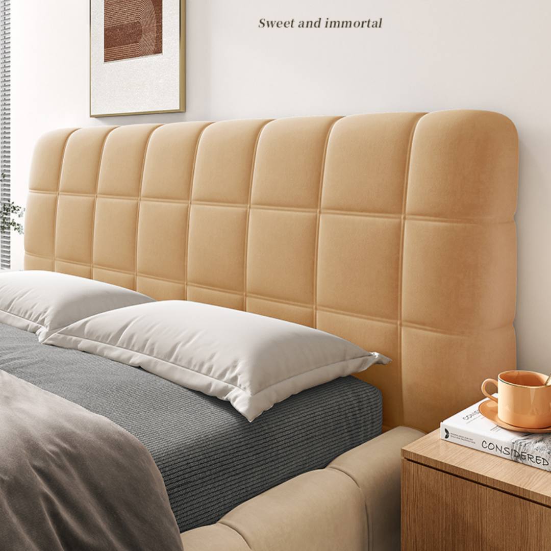 Thickened Laminated Cotton Bed Head Cover - Soft Package All-Inclusive Universal Dust Protection for Wooden Bed Backrest