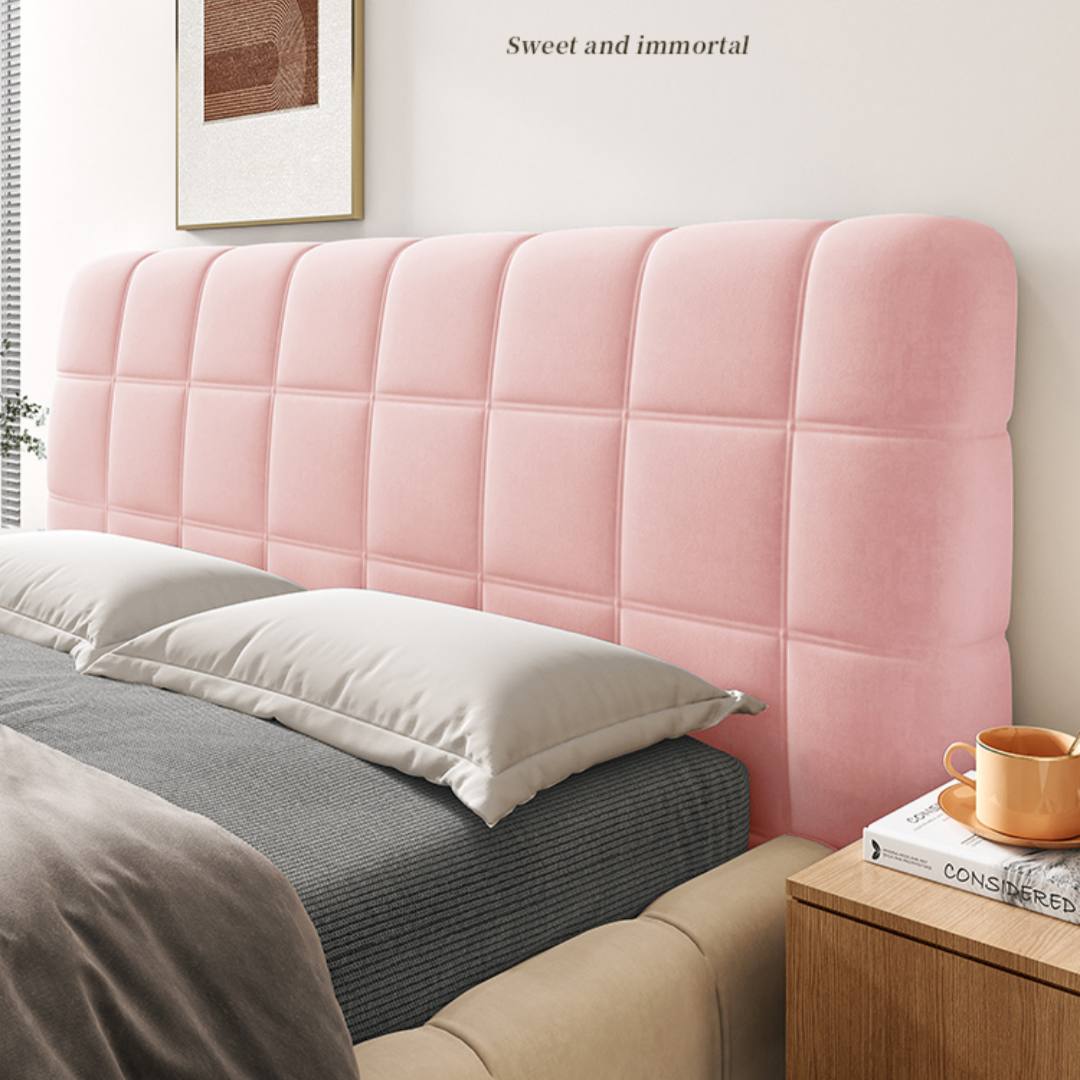 Thickened Laminated Cotton Bed Head Cover - Soft Package All-Inclusive Universal Dust Protection for Wooden Bed Backrest