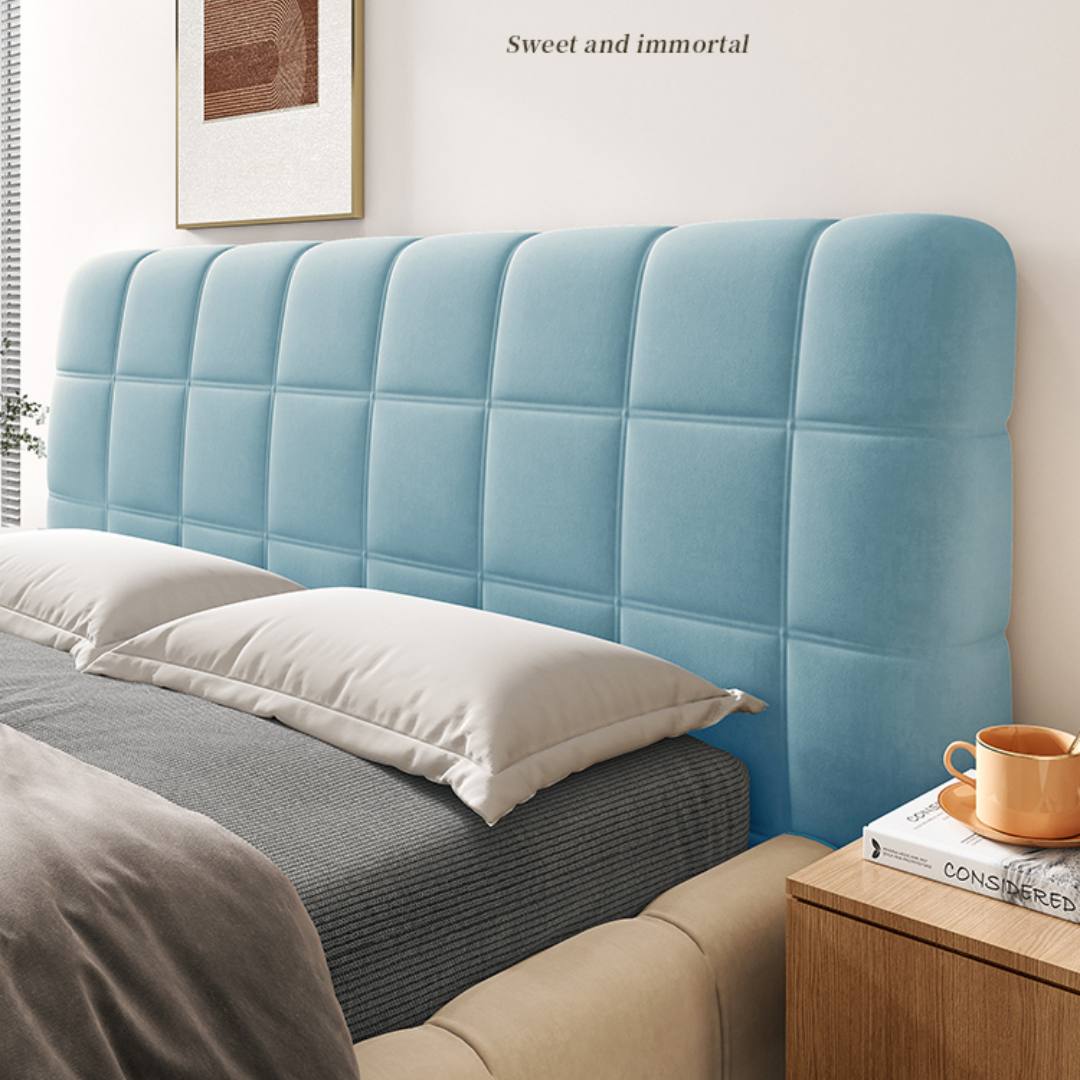 Thickened Laminated Cotton Bed Head Cover - Soft Package All-Inclusive Universal Dust Protection for Wooden Bed Backrest