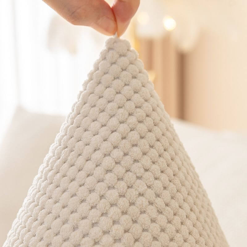 Simple Solid Color Plush Furniture Protector Sofa Cover