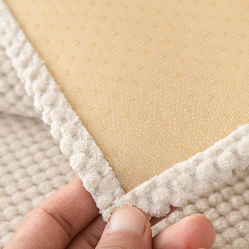 Simple Solid Color Plush Furniture Protector Sofa Cover