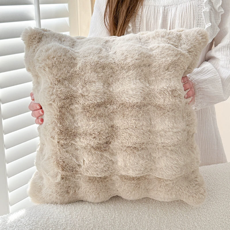 Ultra-Soft Faux Rabbit Fur Sofa Protector Cover - Skin-Friendly Full Protection Furniture Mat for Couch
