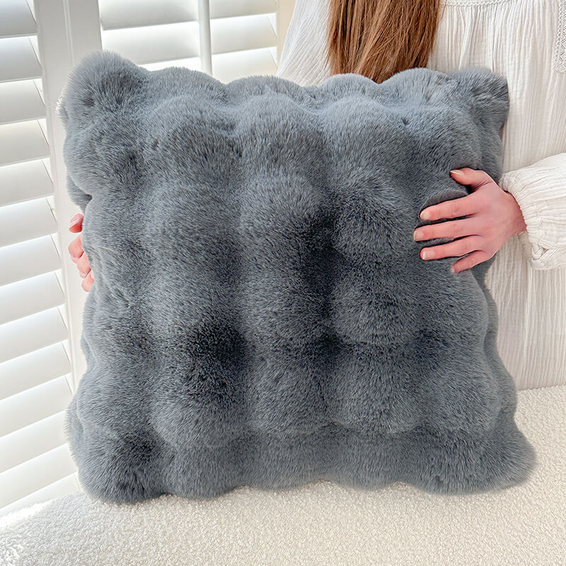 Ultra-Soft Faux Rabbit Fur Sofa Protector Cover - Skin-Friendly Full Protection Furniture Mat for Couch