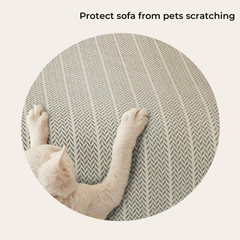 Solid Color Chenille Anti-Scratch Herringbone Sofa Cover