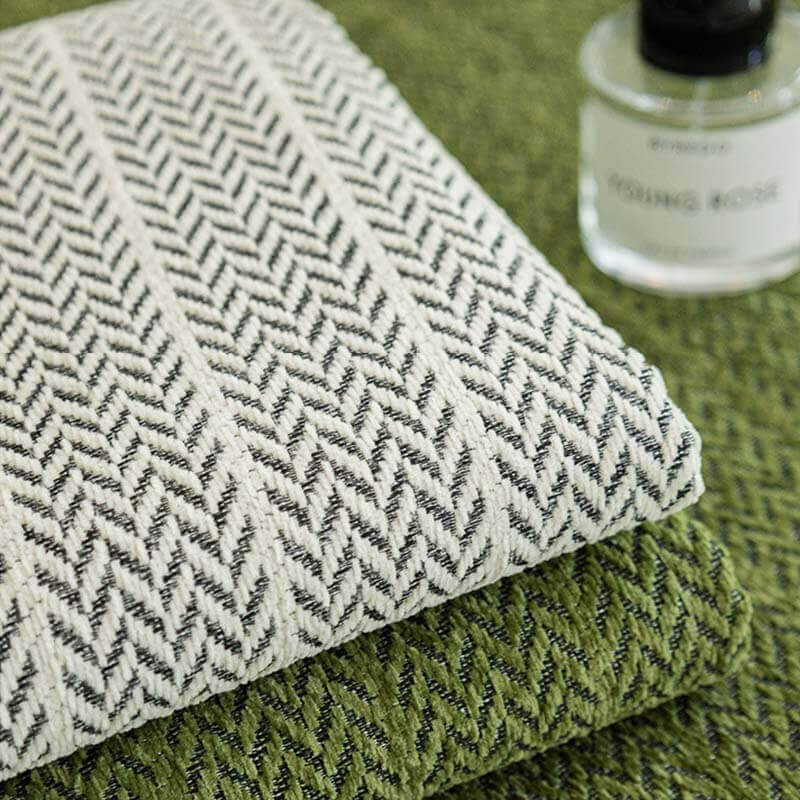 Solid Color Chenille Anti-Scratch Herringbone Sofa Cover