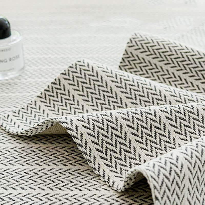 Solid Color Chenille Anti-Scratch Herringbone Sofa Cover