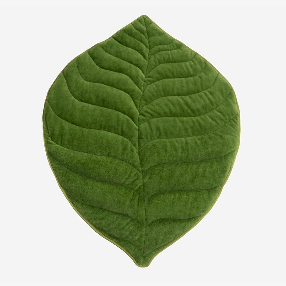 Leaf-Shaped Plush Washable Dog Mat, The Leaf Collector