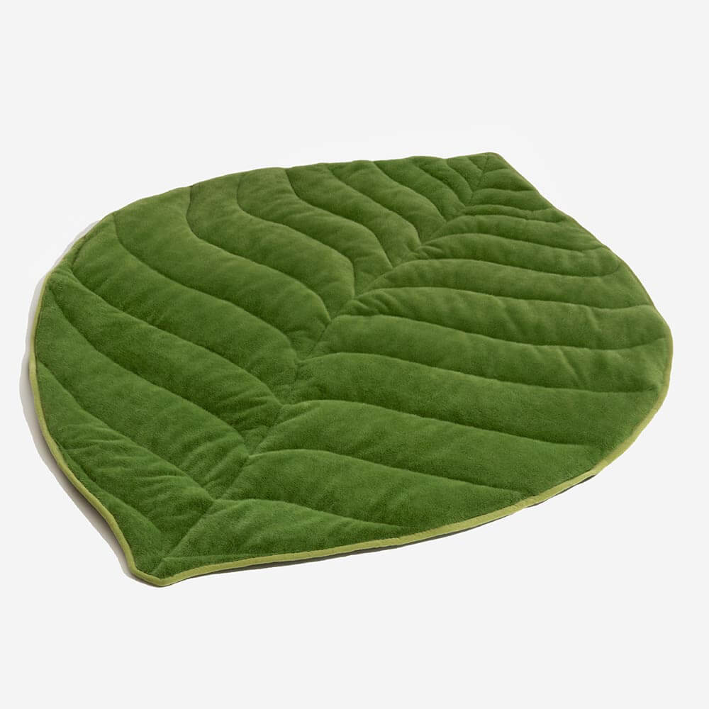 Leaf-Shaped Plush Washable Dog Mat, The Leaf Collector