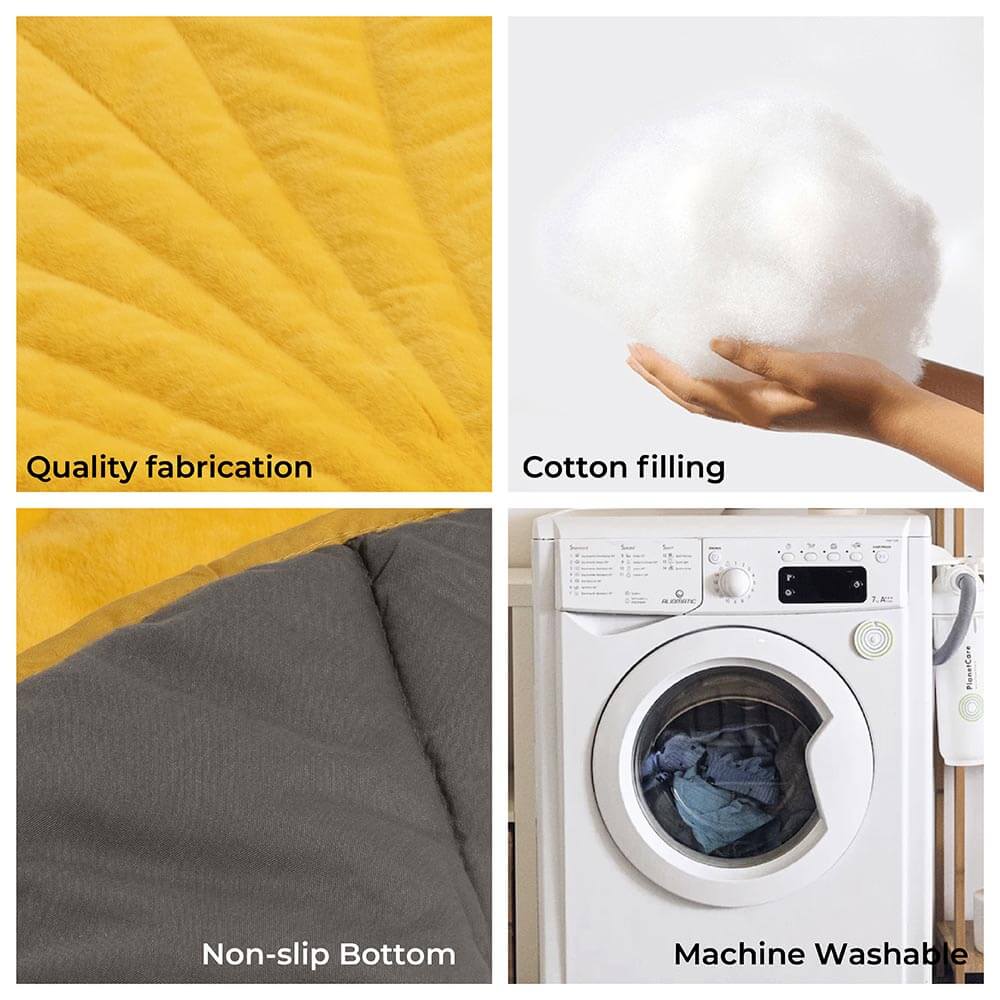 Leaf-Shaped Plush Washable Dog Mat, The Leaf Collector