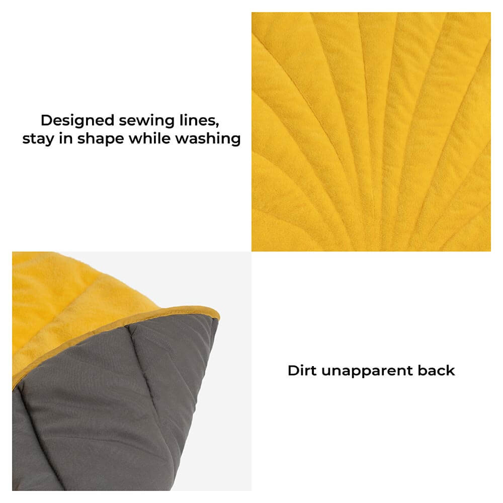 Leaf-Shaped Plush Washable Dog Mat, The Leaf Collector