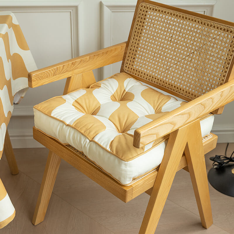 Thick Cotton Wave Pattern Chair Seat Pad, Pet Mat