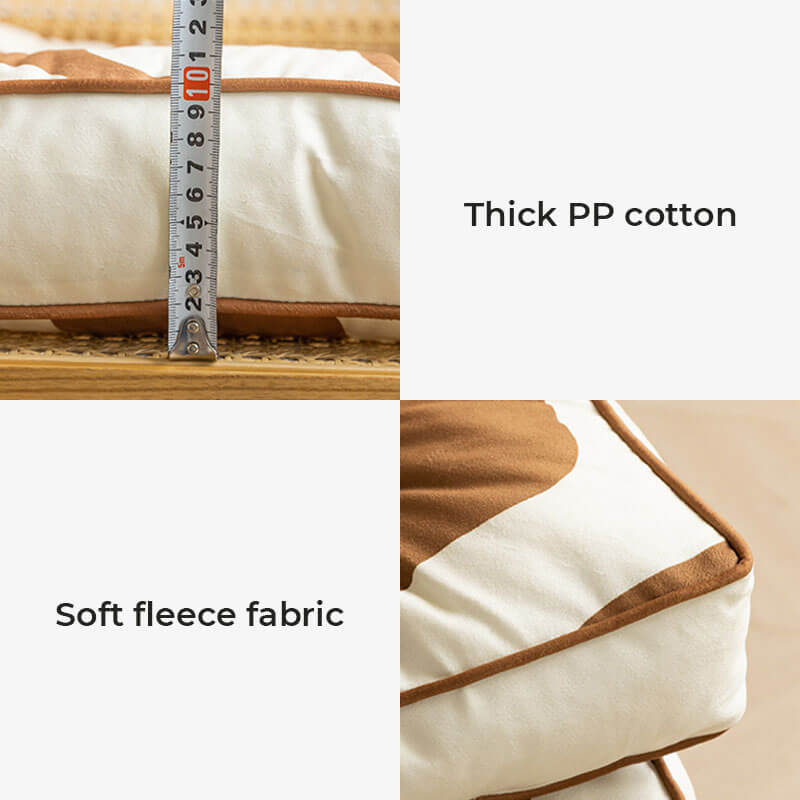 Thick Cotton Wave Pattern Chair Seat Pad, Pet Mat
