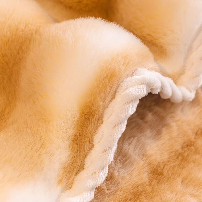 Trendy Beautiful Gradient Color Stripe Plush Sofa Cover