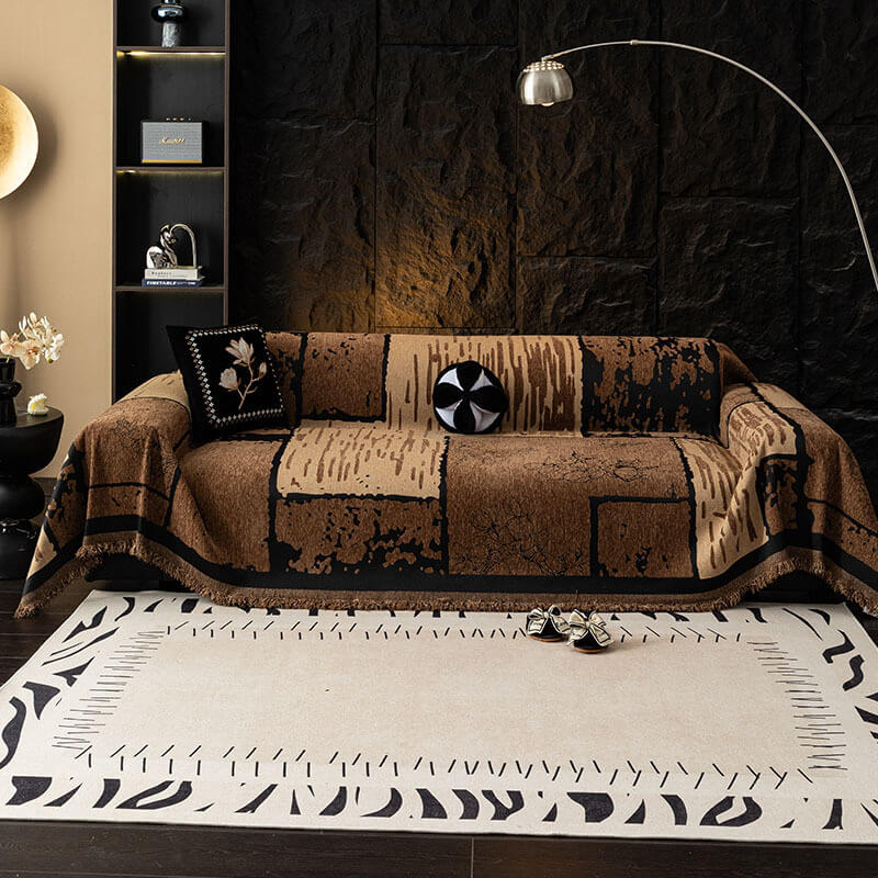 Vintage Chenille Anti-Scratch Sofa Protector Throw Cover