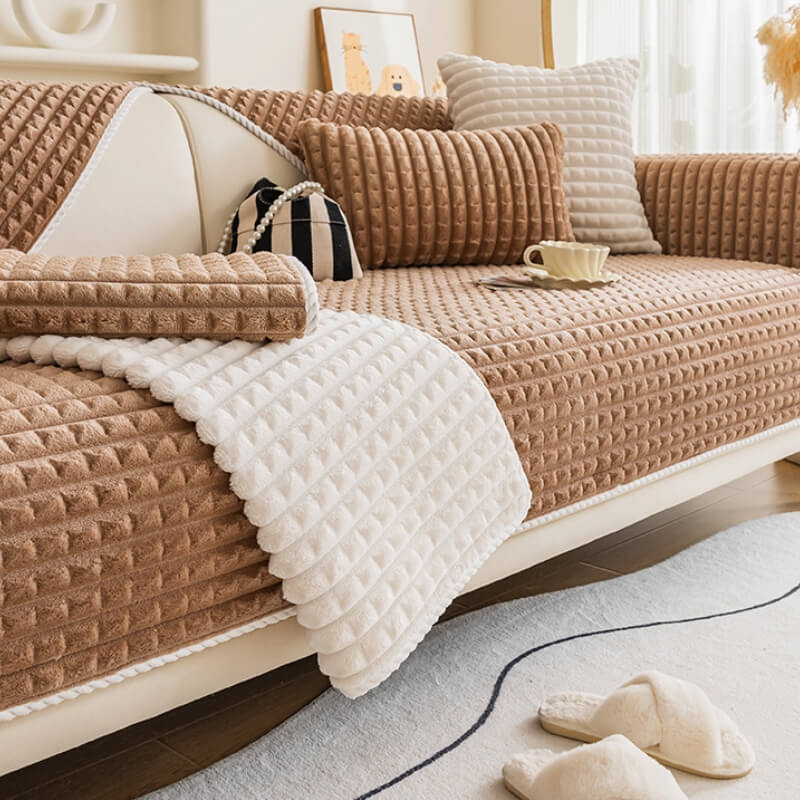 Warm Flannel Pet-Friendly Sofa Protector Cover