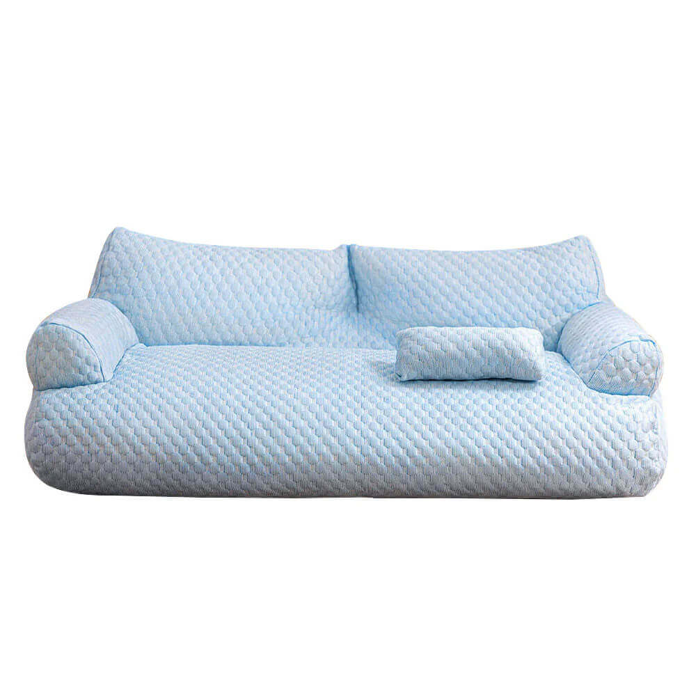 Cama refrescante de seda helada para mascotas, transpirable y lavable.