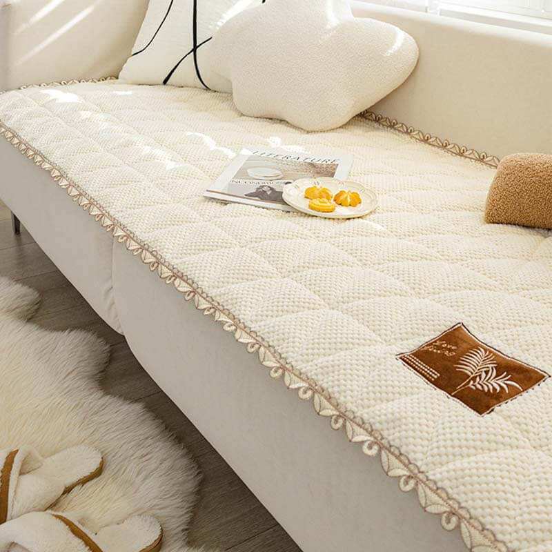 Bread-Shaped Chenille Non-Slip Sofa Cover