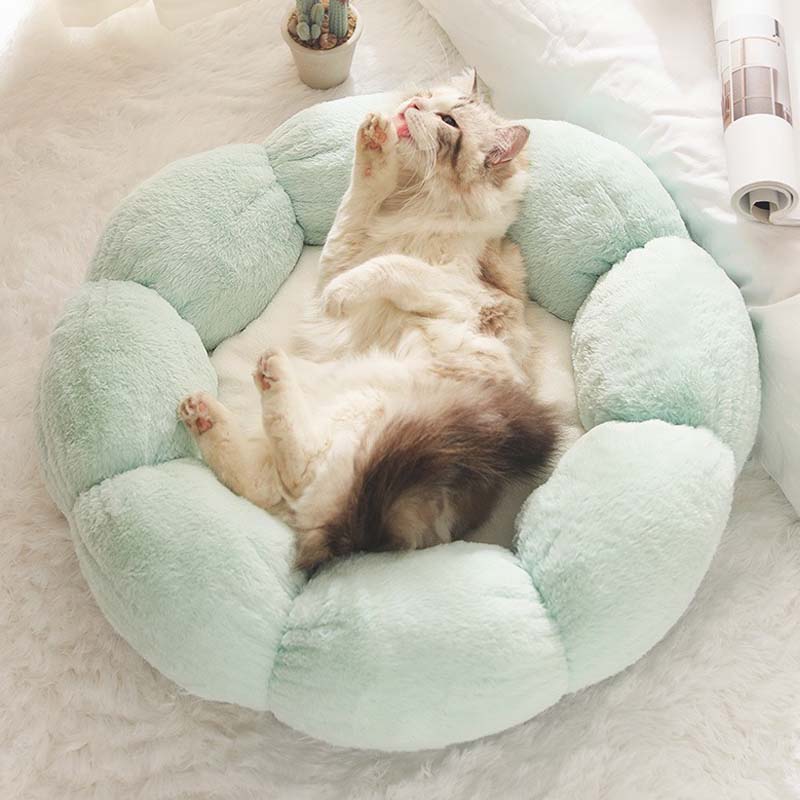 Flower-Shaped Enclosed Cat Bed
