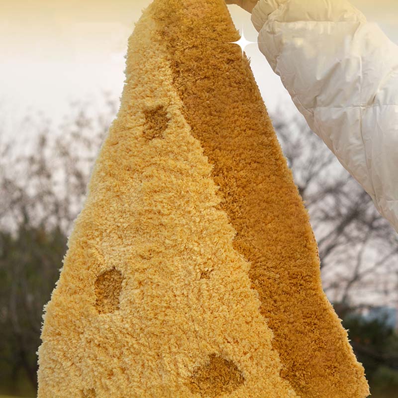 Fluffy Cheese-Shaped Pet Mat Bed for Dogs & Cats