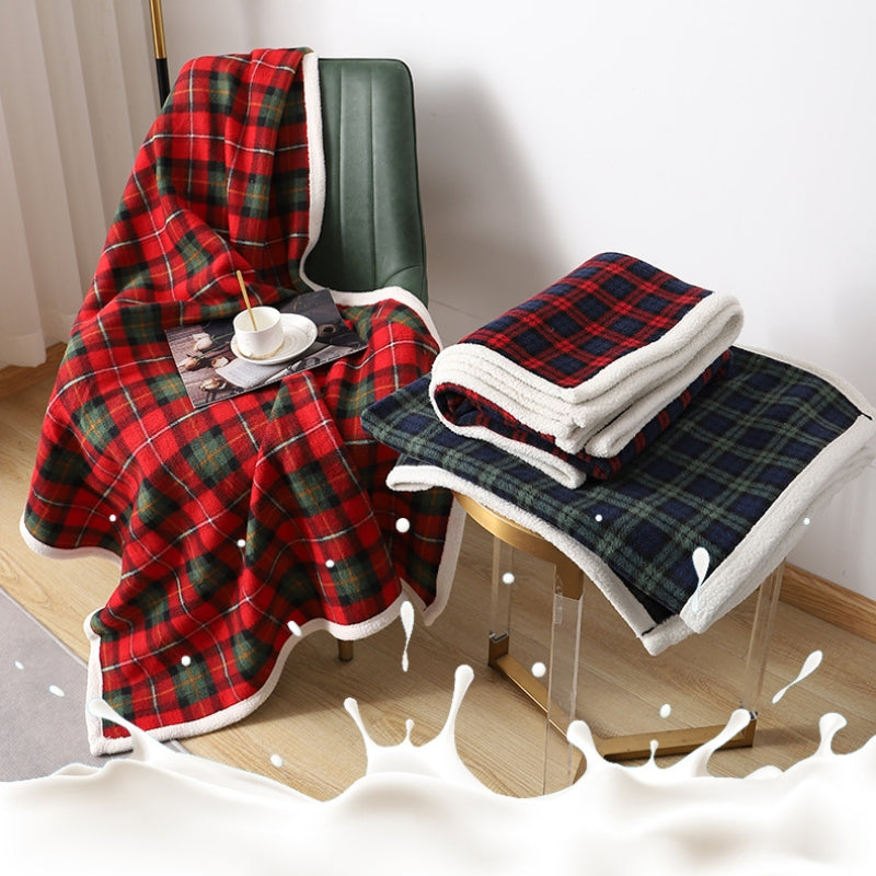 Scottish Plaid Lambswool Throw Blanket