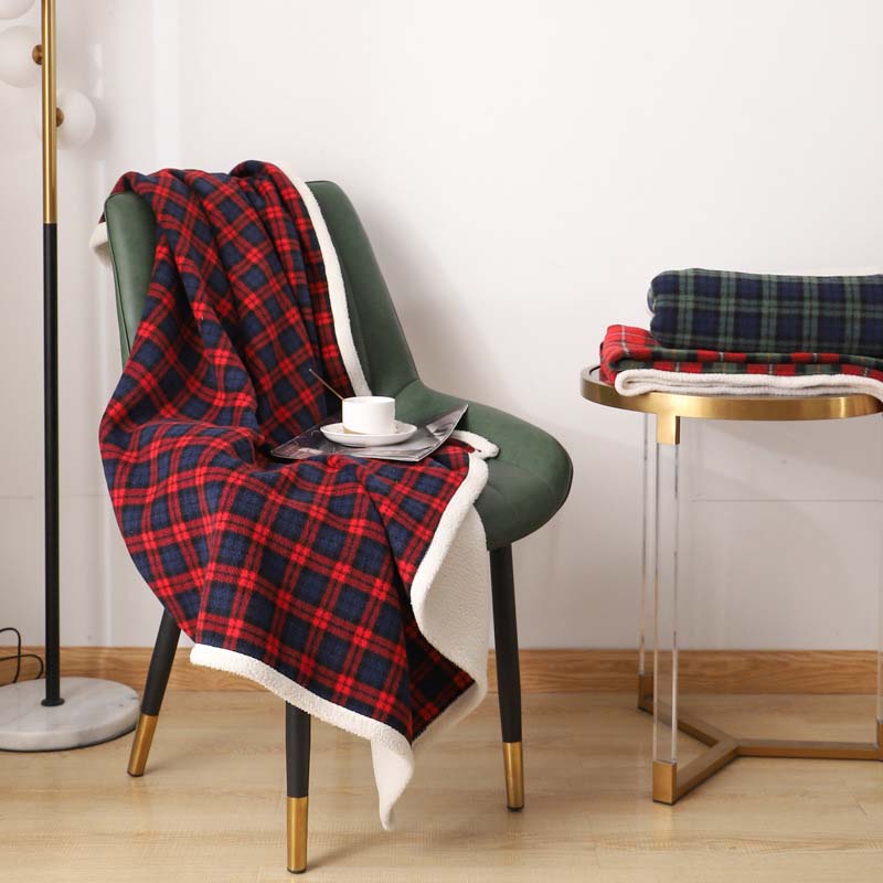 Scottish Plaid Lambswool Throw Blanket