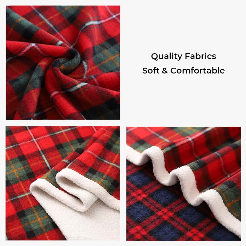 Scottish Plaid Lambswool Throw Blanket