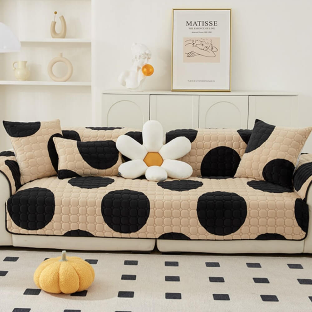 Milk Velvet Sofa Cover, Non-Slip Furniture Protection Couch Cover