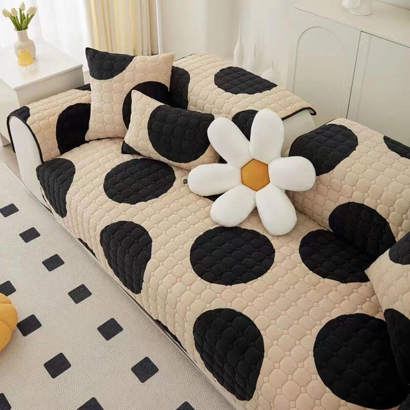 Milk Velvet Sofa Cover, Non-Slip Furniture Protection Couch Cover