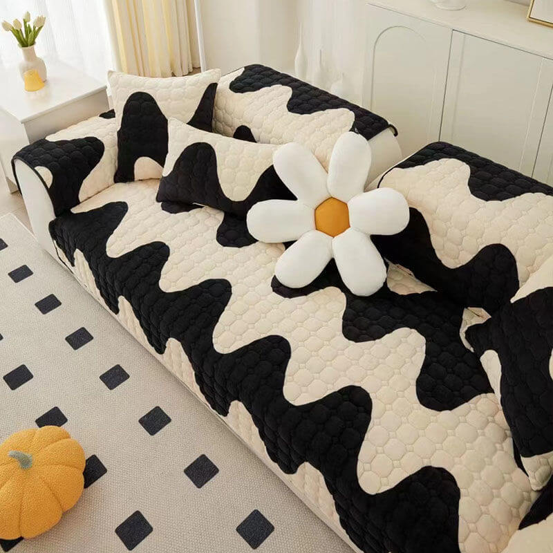Milk Velvet Sofa Cover, Non-Slip Furniture Protection Couch Cover