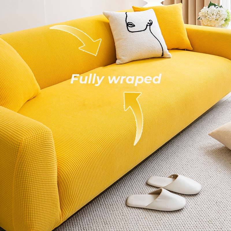 Soft Fleece Full-Wrapped Furniture Protector Sofa Cover