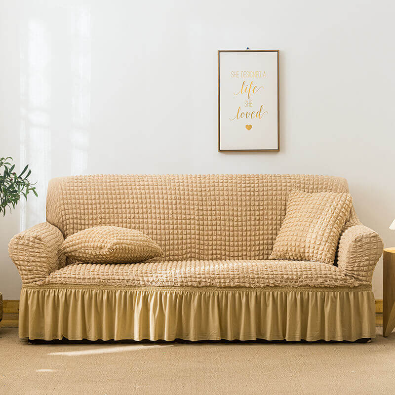 Stretch sofa cover all-inclusive universal models, bubble yarn sofa cover, anti-cat scratch four seasons universal