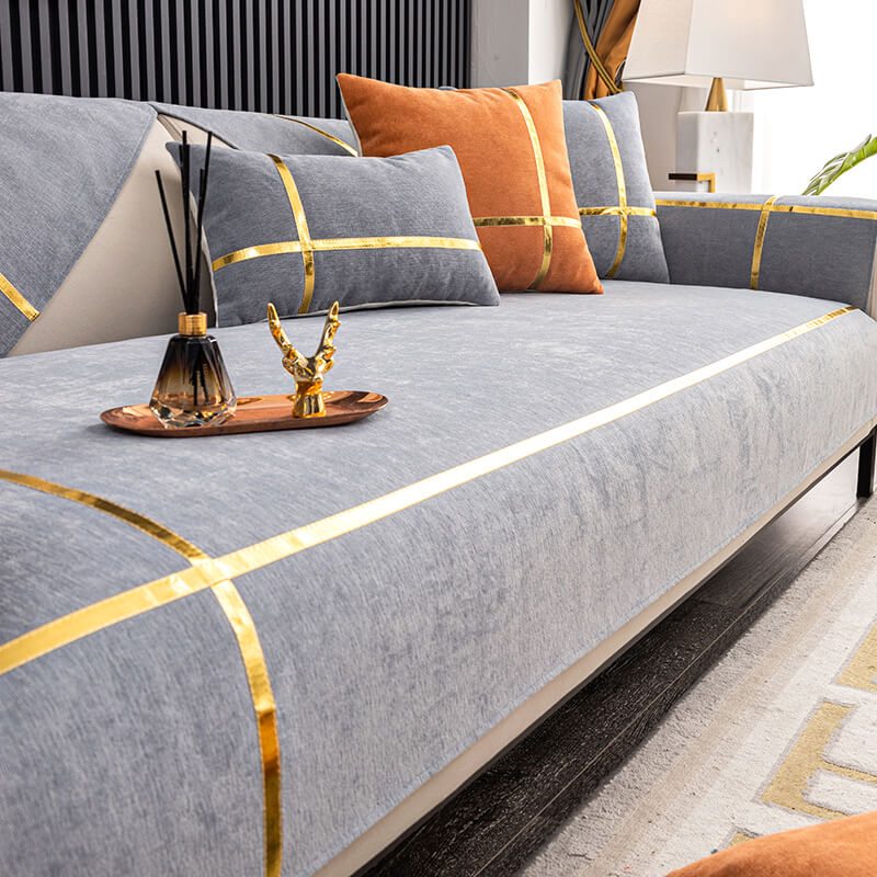 2024 light luxury simple four-season models, chenille sofa cushions, dust cover sofa cover cloth