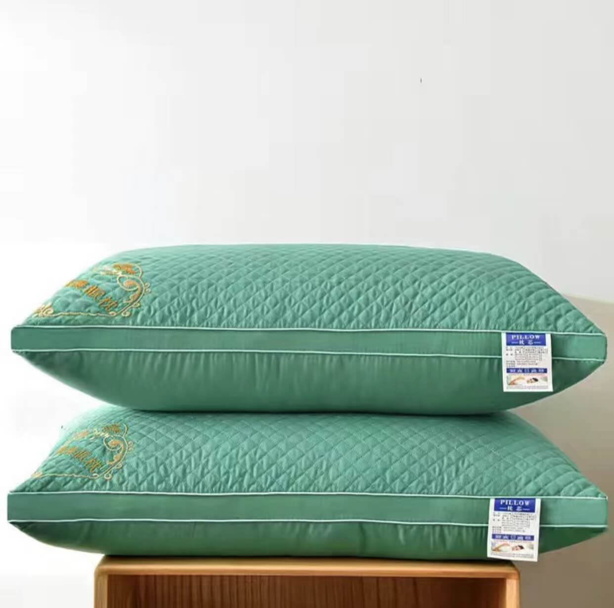 Five-star hotel sleep pillow super soft down double pillow adult neck pillow buy one get one free