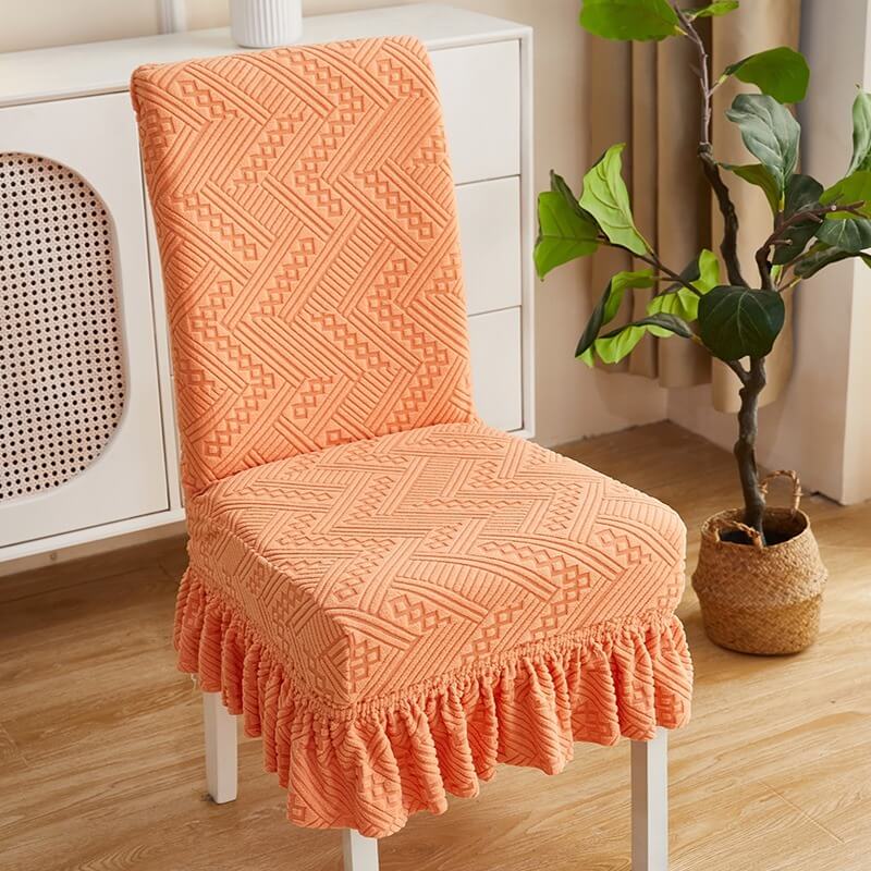 New high elastic thickening household dining table chair cover with skirt