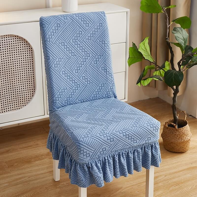 New high elastic thickening household dining table chair cover with skirt