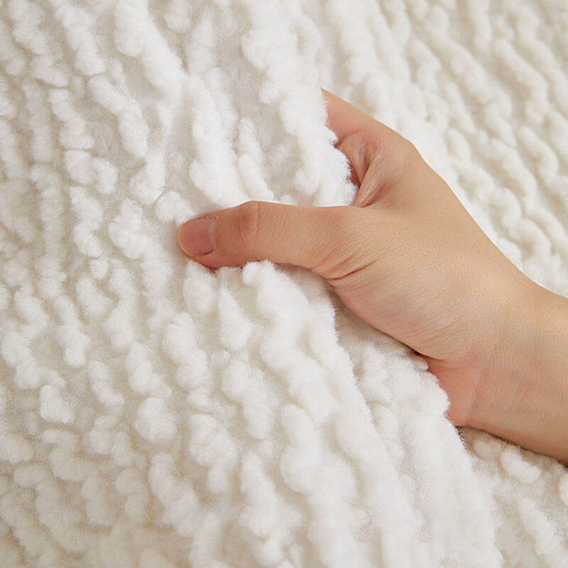 2023 nuovo asciugamano in tessuto di copertura ispessito in lana d'agnello 