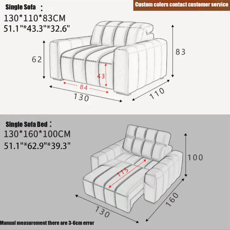 Hot models piano keys caterpillar electric sofa bed villa living room video hall electric function sofa bed