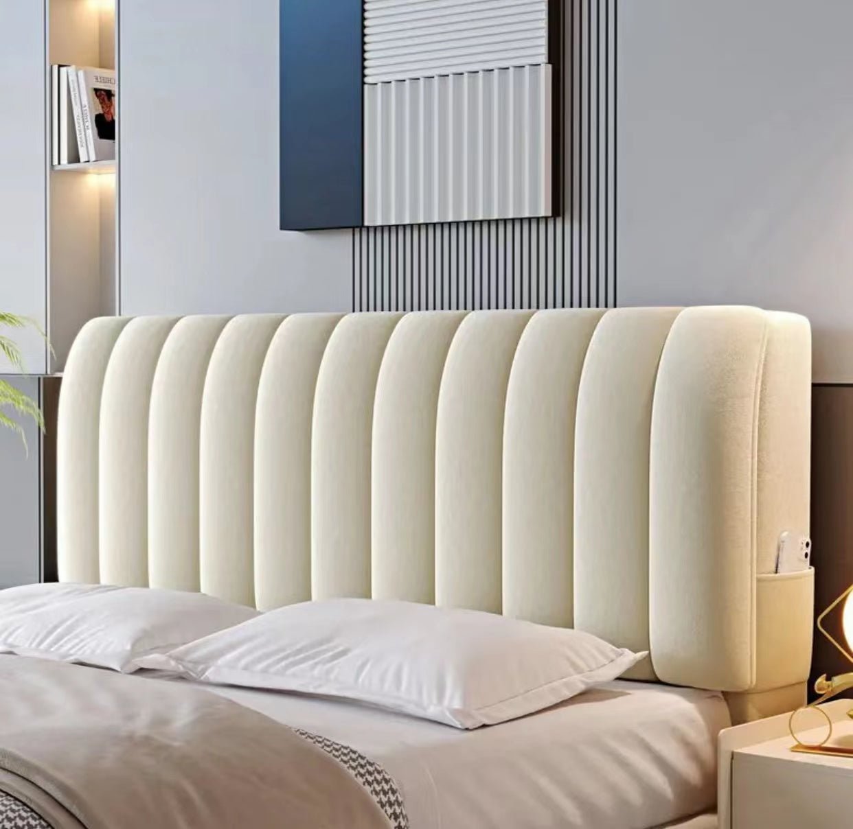 2023 models simple bed head cover full package thickened section - Flyrugss